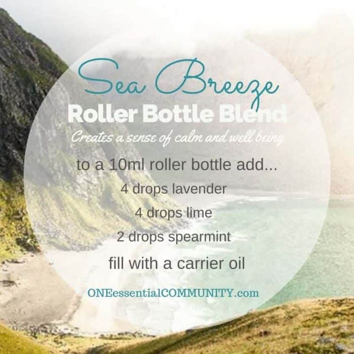 "Sea Breeze" roller bottle blend creates a sense of calm and well being-- LOVE this!! amazing find! there are tons of great roller bottle blends {and FREE super cute labels} for all kinds of emotions-- calm, focus, grounding, balance, gratitude, happy, energy, comfort, motivation, courage, confidence, cheer, creativity, and more!! 