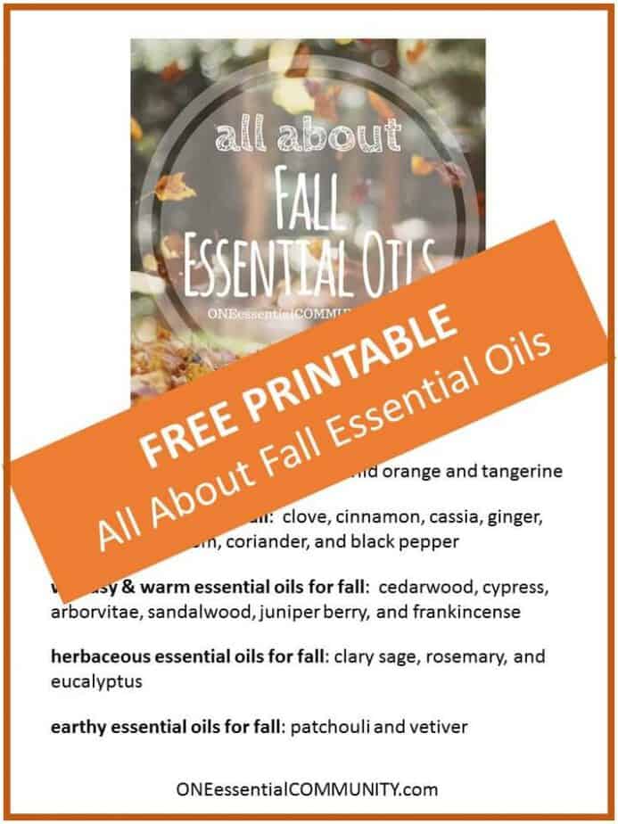 link for free printable of fall essential oils
