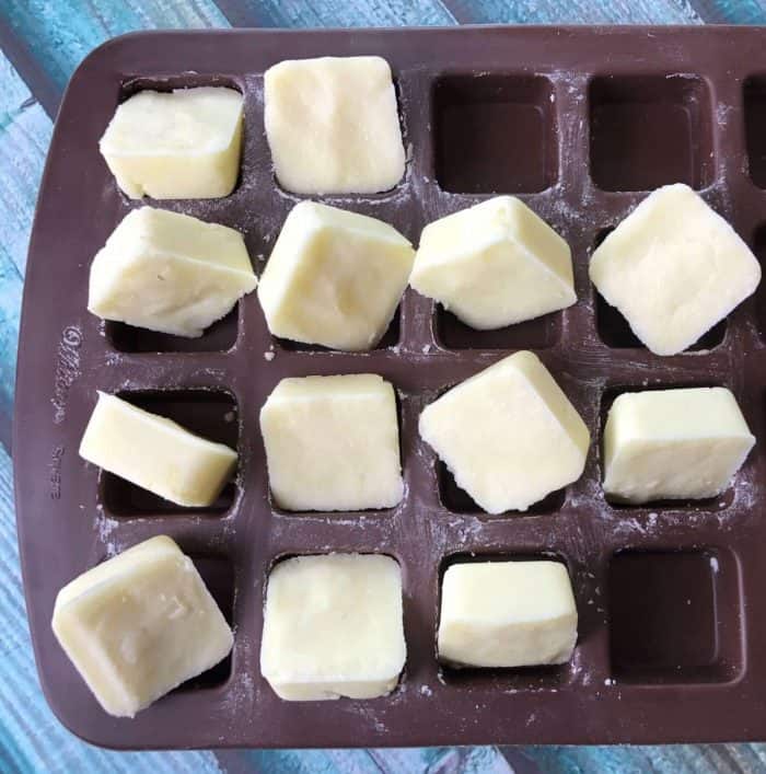 These DIY bath melts are loaded with decadent butters and good-for-your-skin essential oils. Plus they smell amazing! click for the recipe and step-by-step instructions to make these super moisturizing, skin softening, and great-smelling bath melts.