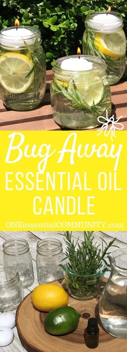 keep mosquitoes, flies, and other bugs & insects away from your summer fun with these DIY all-natural "Bug Away" essential oil candles