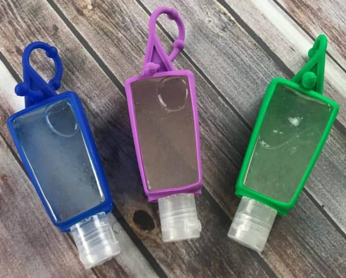 DIY kid-safe hand sanitizer recipe with essential oils - Germs are everywhere.  When you can't get to a sink to wash your hands, keep clean with this natural homemade hand sanitizer gel {with essential oils}.