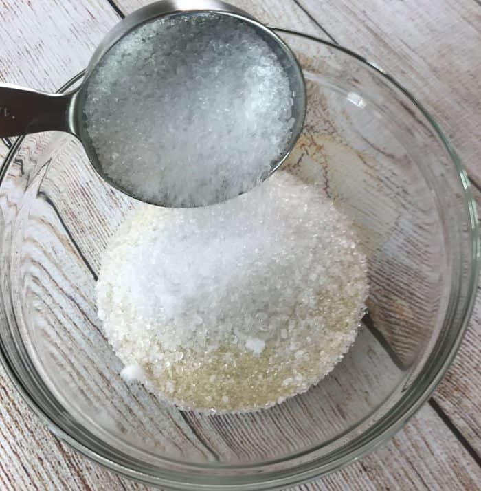 This homemade foot scrub has extra "oomph" to get dry, cracked heels and tough soles sandal ready. And it smells amazing!! made with lemongrass, chamomile, and lavender essential oils.