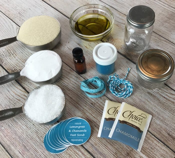 This homemade foot scrub has extra "oomph" to get dry, cracked heels and tough soles sandal ready. And it smells amazing!! made with lemongrass, chamomile, and lavender essential oils.