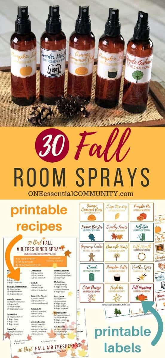 bottle air glass freshener Fall DIY 30 Essential  Community Sprays One Air Freshener