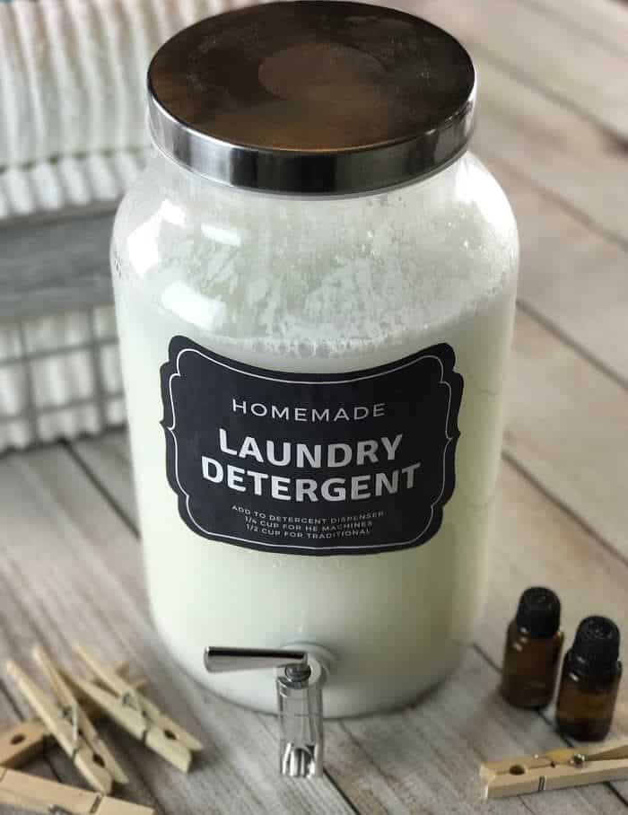 11 Best Essential Oil Recipes for Laundry- DIY liquid laundry detergent, natural fragrance booster, homemade fabric softener, dry cleaning hack, dryer balls, homemade dryer sheets, natural bleach alternative, stain remover, cure for musty laundry, and more! essential oil cleaning recipes #DIY #naturalcleaning #essentialoils #doTERRA #youngliving #yl #essentialoilrecipes