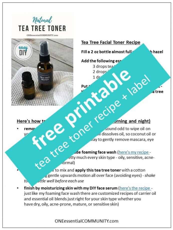 Essential oil toner for acne controls excess oil, shrinks appearance of pores, soothes skin, and reduces redness. {pimples, zits, whiteheads, blackheads, inflamed skin} #essentialoils #essentialoilrecipes #DIYfacetoner #DIYbeauty #essentialoiltoner #easyDIY #essentialoilsforskin #essentialoilsforacne