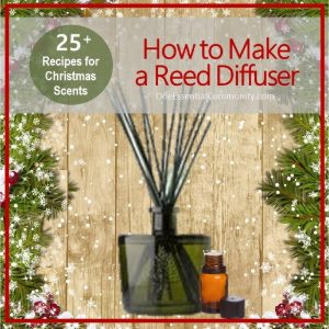 Have you made an essential oil reed diffuser yet? ? They are super simple (and inexpensive) to make! They'd make great Christmas gifts!! ? This post not only shows you how to make an essential oil reed diffuser, but it also gives 25+ recipes of Christmas scents! essential oil recipe, essential oil DIY, essential oil diffuser blend recipes, doTERRA, Young Living, essential oil gifts