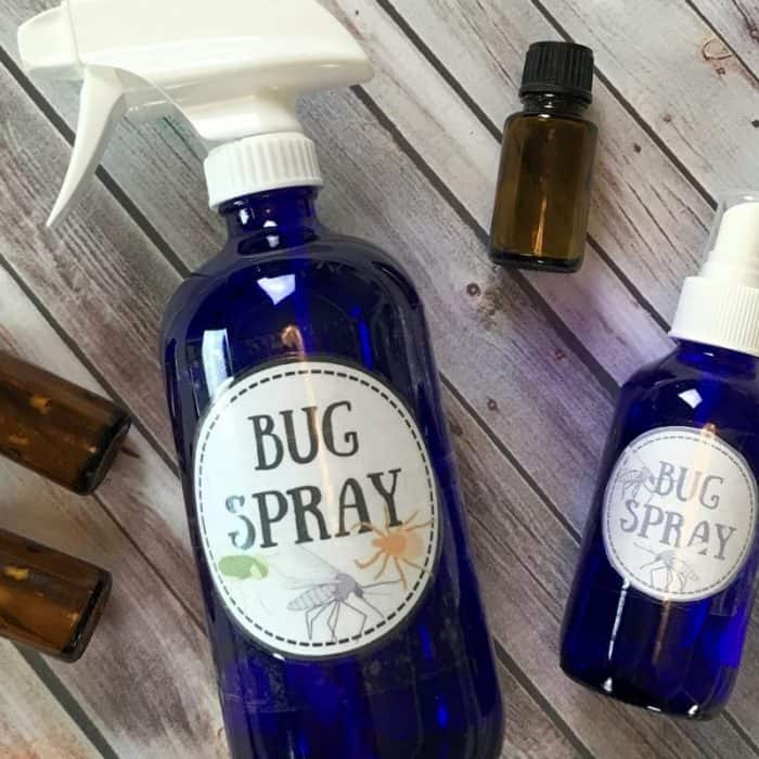 homemade bug spray made with essential oils