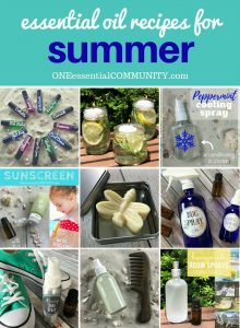 40 favorite essential oil recipes for summer - homemade sunscreen, after-sun spray, cooling spray, DIY deodorant, diffuser blends, summer room sprays, rollerball recipes, bug spray, essential oils for travel, and more. Lots of easy summer essential oil recipes with step-by-step instructions and free printables. #essentialoilrecipes #essentialoilDIY #essentialoildiffuser #essentialoiluses #essentialoils #DIYbeauty #naturalremedies