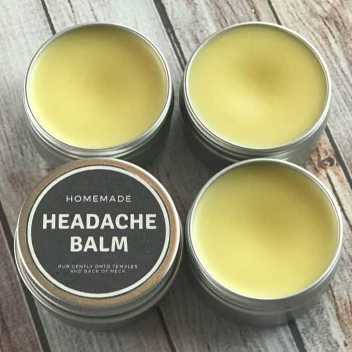 homemade headache balm made with essential oils