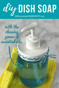 DIY dish soap recipe with the cleaning power of essential oils by ONEessentialCOMMUNITY.com