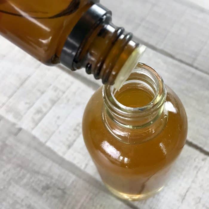 adding essential oil to homemade hair serum