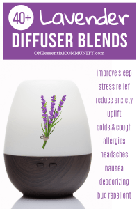 lavender essential oil diffuser blend recipes {free printable} -- sleep, stress, anxiety, sadness, cold, congestion, allergies, headache, nausea, deodorizing, bug repellent {doTERRA, Young Living, Plant Therapy}