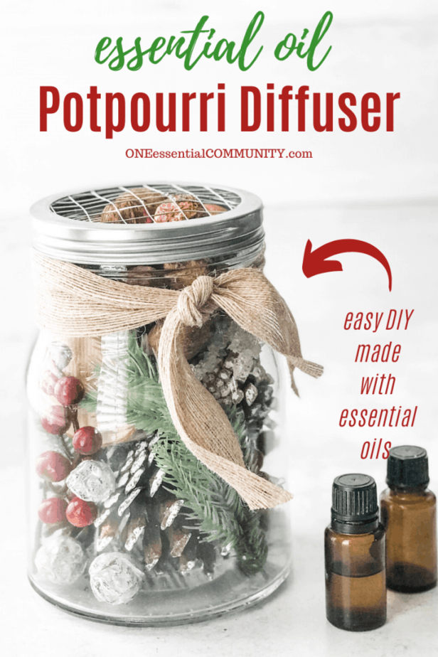 title image for essential oil potpourri diffuser
