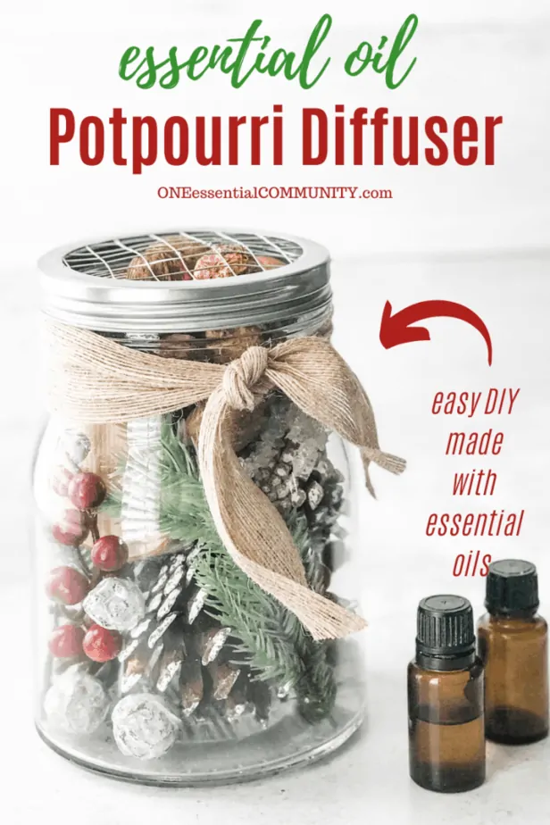 title image for essential oil potpourri diffuser