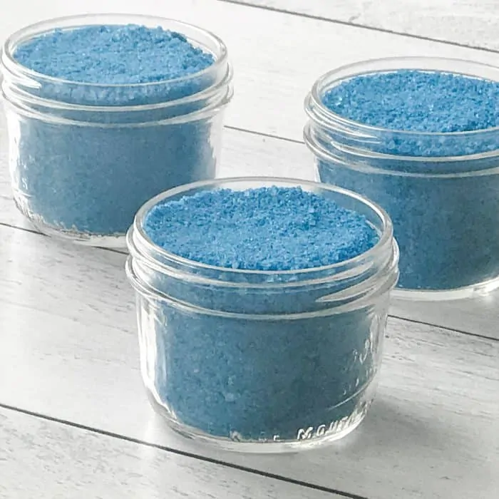 Silent Night Bath Salts in three glass jars
