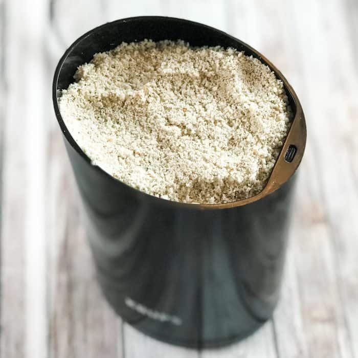 ground almonds rice and beans ready for use in Lush Buffy Bar with essential oils