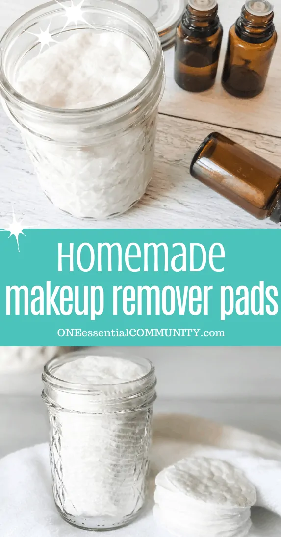 homemade makeup remover pads with essential oils DIY face wash pads all natural