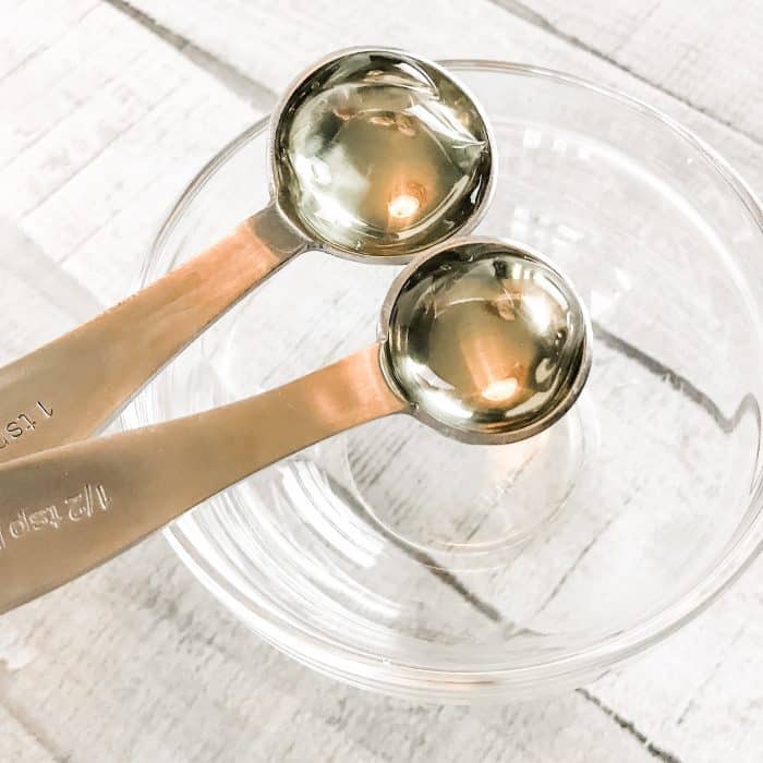 adding calendula gel to bowl