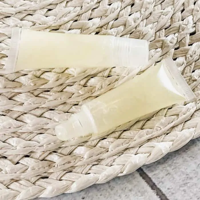 DIY natural essential oil acne treatment gel in silicone tubes for reducing blemishes clear skin