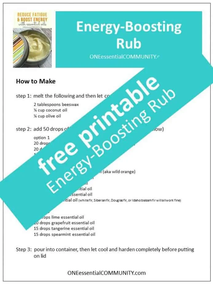 link to energy boosting rub printable