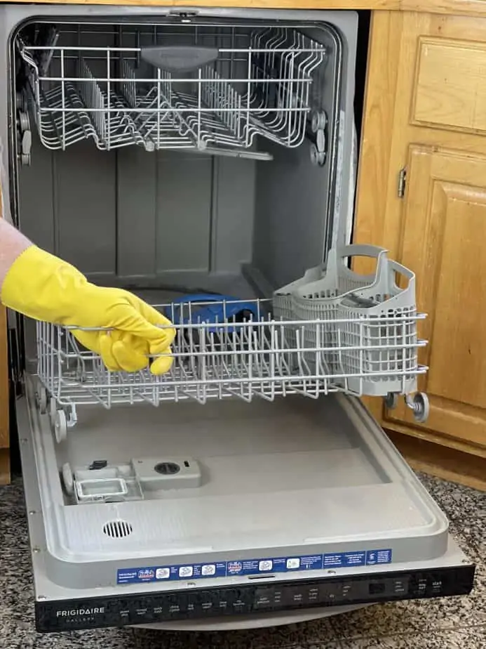 removing bottom rack from dishwasher