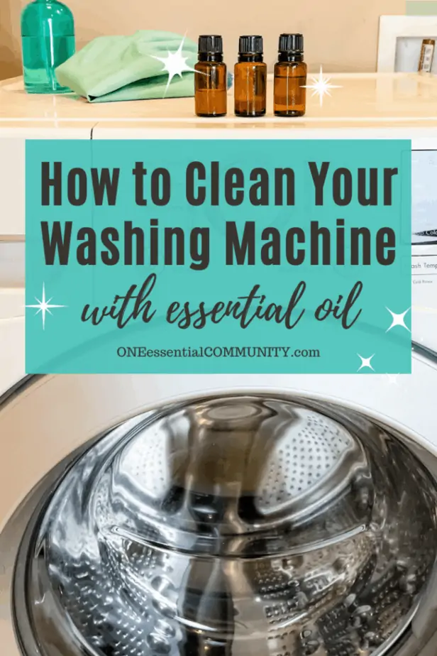 3 bottles of essential oil on top of washing machine