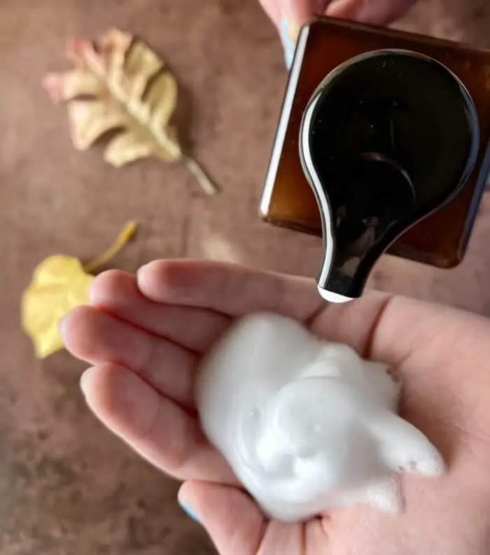 pumping foaming soap into hand